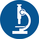 Microscope icon for liver disease research